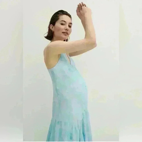 HATCH Maternity Annette Dress, blue, Size 1 - Picture 2 of 5